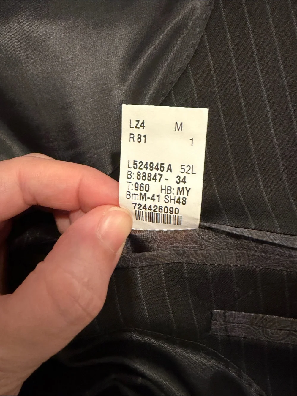 Vintage Ralph Lauren 100% Wool 2 Piece Single Breasted Brown Pinstripe Suit Set